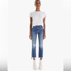 MOTHER The insider crop step chew, dancing coals, size 27